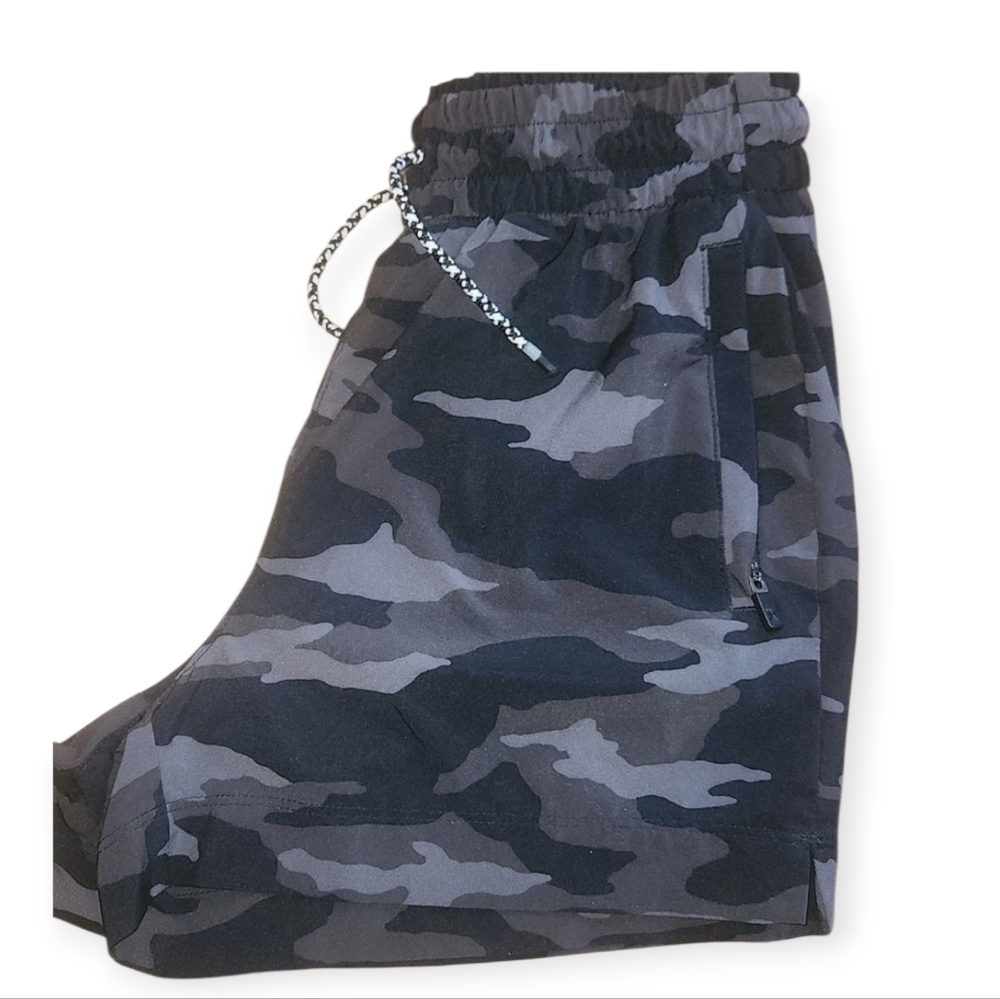 Athleta Girl Gray/black Camo Active Shorts